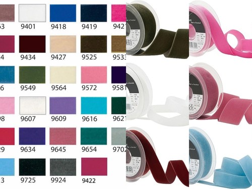 Berisfords velvet ribbon 9mm - berisfords,