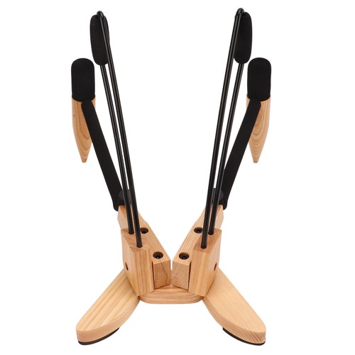 Wooden guitar stand portable - wooden,