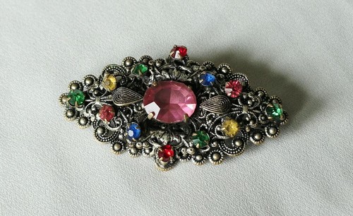 Antique czech art deco brooch - antique,