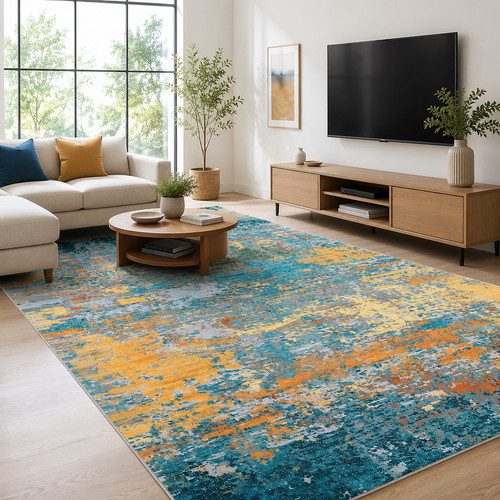 Modern abstract area rug - abstract,