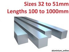 ALUMINIUM SQUARE BAR 32mm