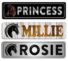 Personalised Horse Stable Door Sign Plaque Custom Name Plate Gift