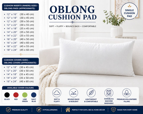 Oblong cushion inserts - cushion,