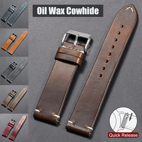 Leather watch strap 18mm - leather,