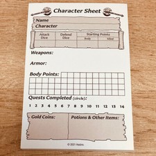 Heroquest 2021 Character Sheet
