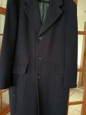 Size 44 Pal Zileri Dark Navy Overcoat In Excellent Condition.