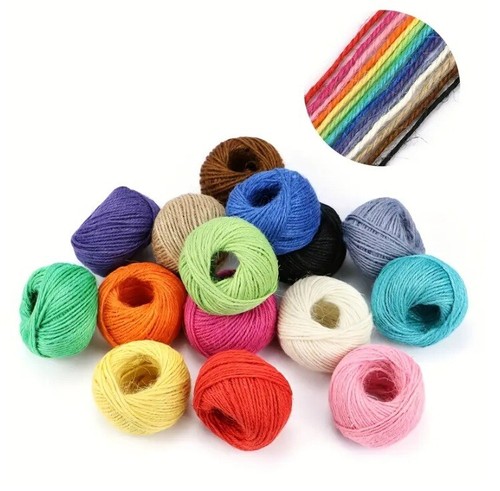 Ply 20m coloured jute - 5m-20m,