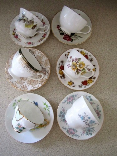 Vintage bone china duo - vintage,