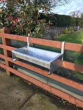 2 ' Foot Cattle Sheep Horse Gate Trough Hook Over Hang On Galv Feed Very Heavy