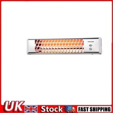 Wall Mounted Quartz Heater 1200W 2-Bar Electric Patio Heater 2 Heat Settings