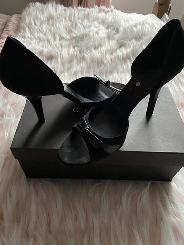 Celine black half leather - black, and