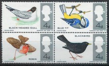 GB 1966 British Birds block of