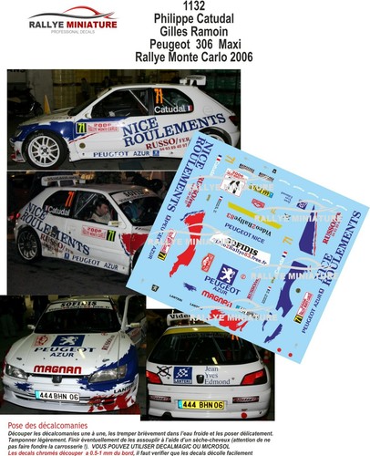 Decals ref 1132 - 1132, peugeot