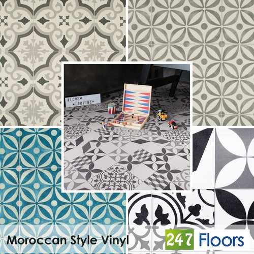 Moroccan style vinyl flooring - vinyl,