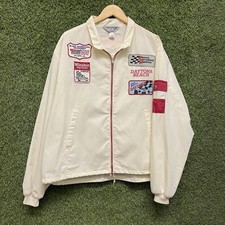 Vintage 70s 80s Daytona Beach Winston Swingster NASCAR Racing Jacket Patches XL
