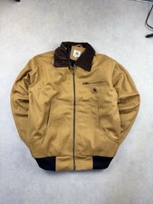 Brown / Mustard Canvas Collar Detroit Style Carhartt Jacket / Coat Size Medium