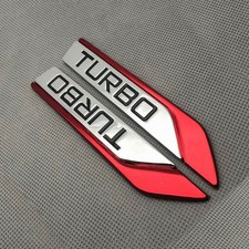 2x Car 3D Turbo Logo Emblem