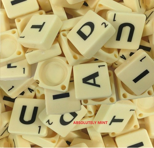 100 plastic scrabble tiles - ,