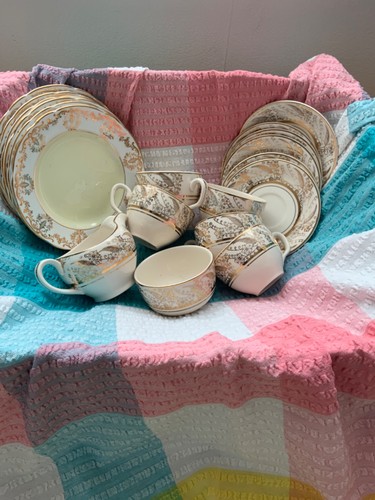 Tea set vintage - meakin, gold