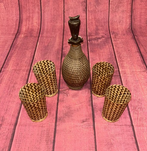 African woven wicker wrapped - african,
