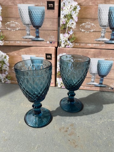 Blue wine glasses - blue,