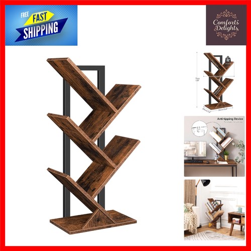 Rustic tier tree bookcase - rustic, 4