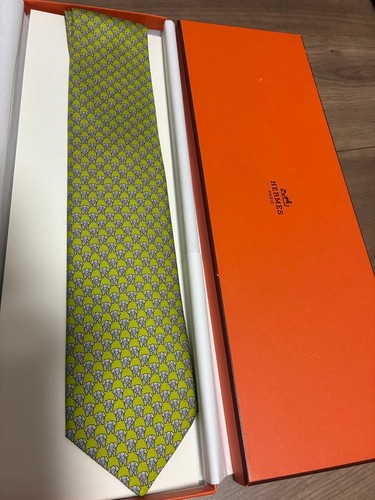 Hermes tie silk elephant - tie,