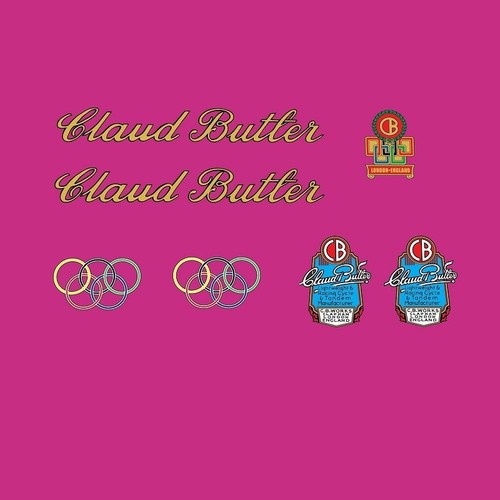 Claud butler bicycle decals - butler,