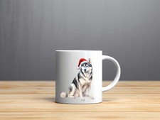   SIBERIAN HUSKY CHRISTMAS DESIGN  11 oz coffee mug