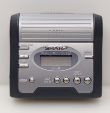 Sharp MD-MT270H(BK) Portable Silver Mini Disc Recorder Player Fully Working