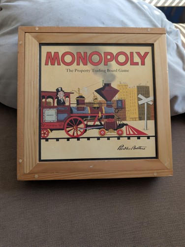 Vintage monopoly wooden box - vintage, in