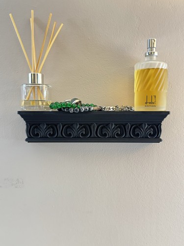 Gothic black wall shelf - black, |