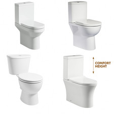 Doc M Comfort Raised Height Toilet WC Elderly Disabled Close Coupled Soft Close