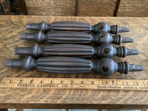Antique fluted oak piano stool - antique,