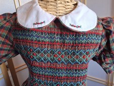 Vintage Childs Smocked Vintage Dress Age 10
