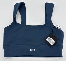 Set Active Luxform Ballet Band Bra Size Small River Blue NWT Sports Bra