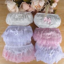 Baby Girl White Ivory Lace Frilly Pants Knickers Christening Occasion 0-6-12-18m