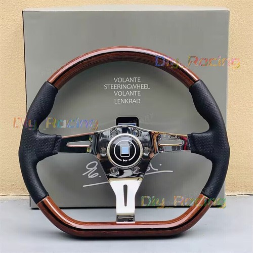 Car wooden steering - car, wheel