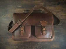 Handmade 16” Brown Leather