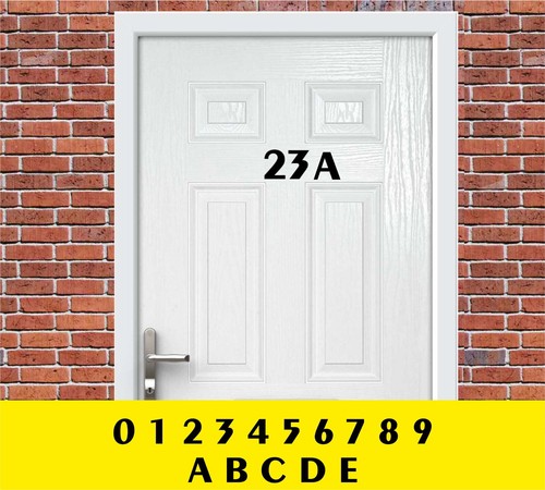 House number sticker signs - number,