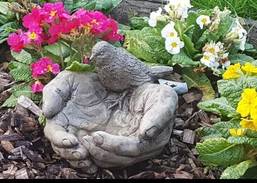 Stone garden bird - stone,
