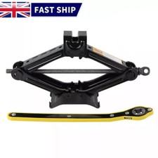 2.5 Ton Tonne Scissor Jack Lift Wind Up for Car Van Garage w/Crank Speed Handle