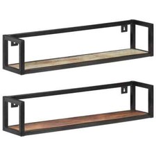 Wall Shelves 2 pcs 80 cm Solid Reclaimed Wood vidaXL
