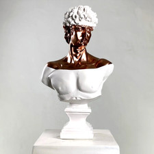 Handmade David Marble Sculpture, Modern Pop Art Michelangelo Statue Home Decor