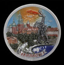 Krakow, Poland collector's plate featuring dragon with fire breath