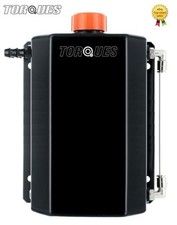 Torques 2 Ltr Capacity 15mm Barbed Oil Breather Catch Tank Can Anodized Black