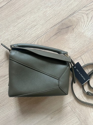 Loewe mini puzzle bag khaki - loewe,