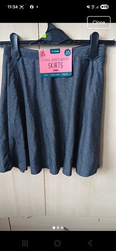 Girls grey jersey skater - f&f,