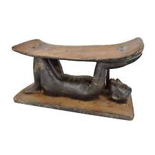 Asante Ashanti Stool With Figure Ghana