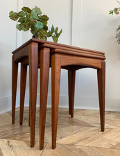 MID CENTURY VINTAGE TEAK GLASS